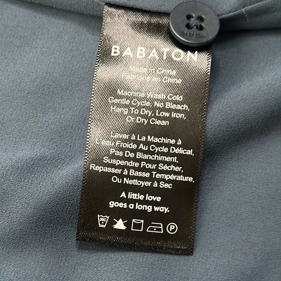 Babaton Quincy teal blue floral jacket size small business casual office - Picture 8 of 8